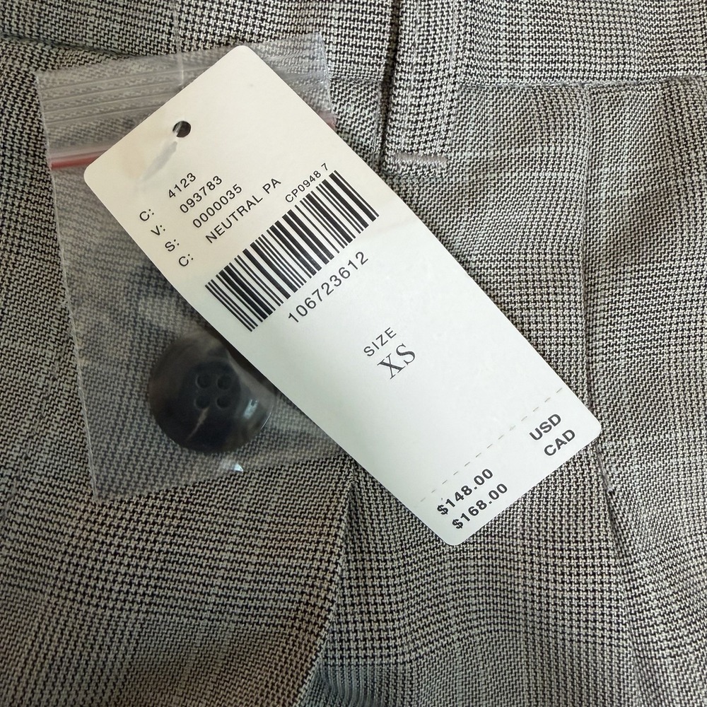 NWT Avery Menswear Trousers Maeve Plaid Grey XS Classic Preppy Career Wide Leg - Picture 8 of 13